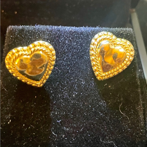 Judith Ripka Jewelry - Judith Ripka 14k Yellow Gold Clad Heart Earrings. Definitely JR Coded!
